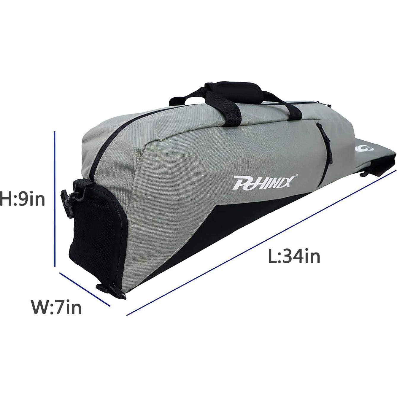 Bolsa de equipo PHINIX para T Ball - 25L, Gris y Negro