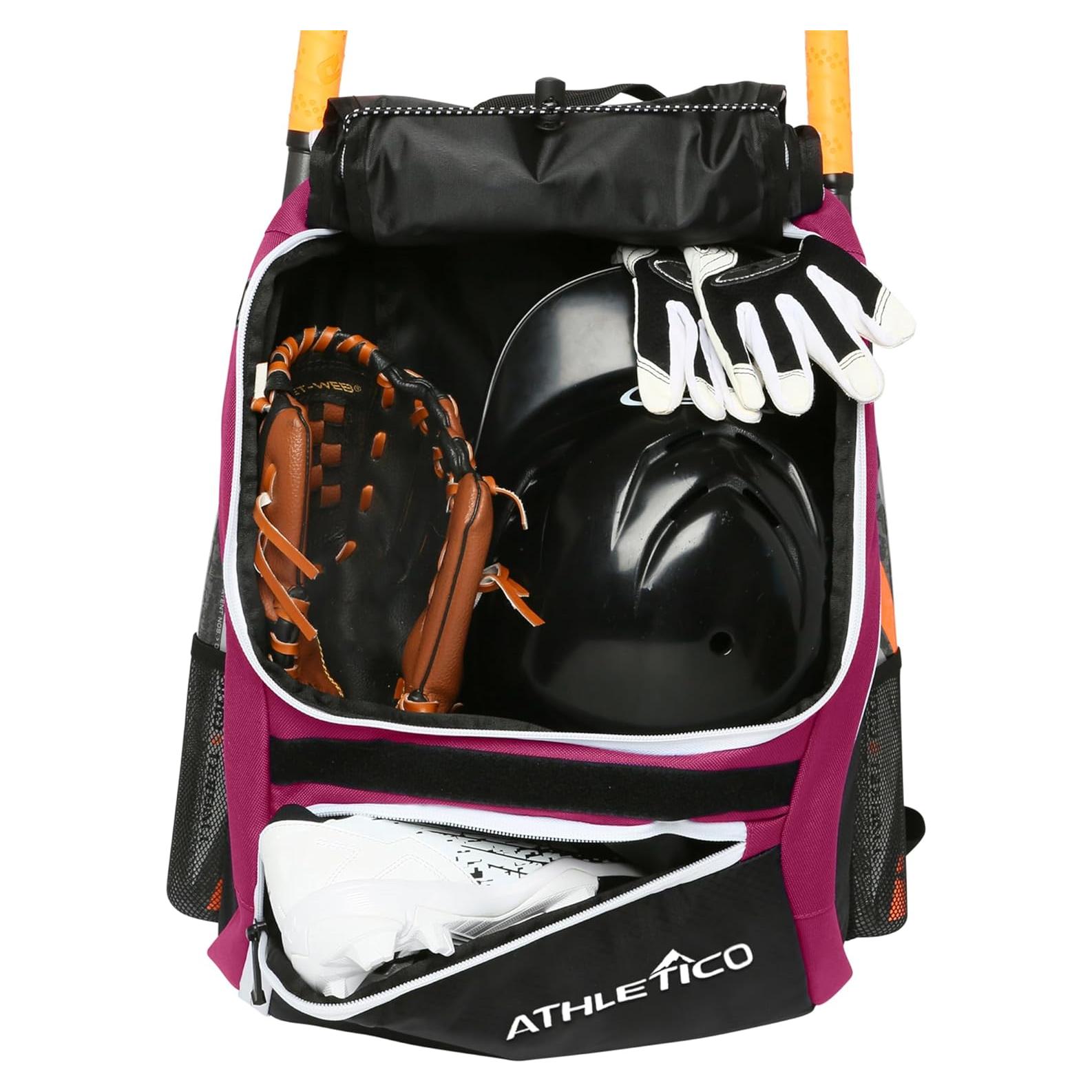 Bolsa de Bate de Béisbol Athletico - Mochila para Equipos 33x21.6cm