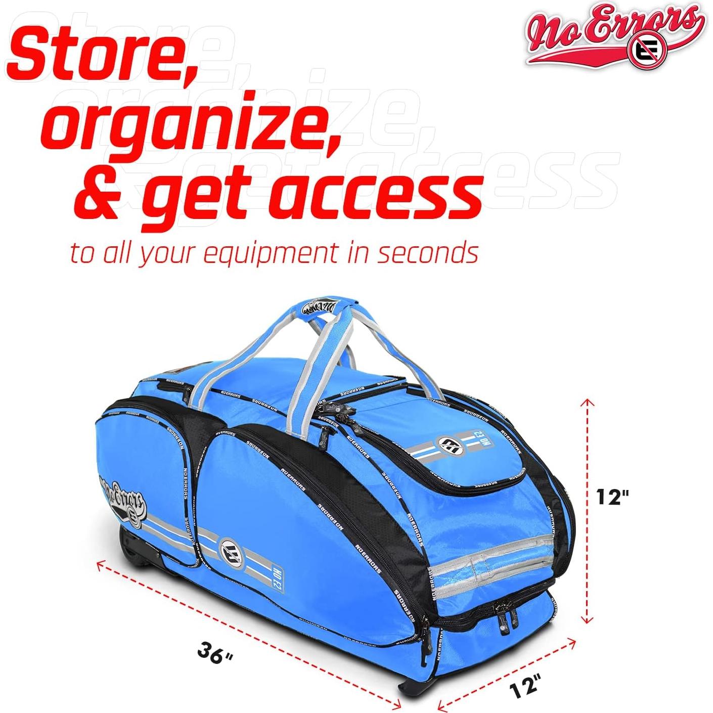 Bolsa de Equipamiento NOE2 con Ruedas para Béisbol - Azul Claro