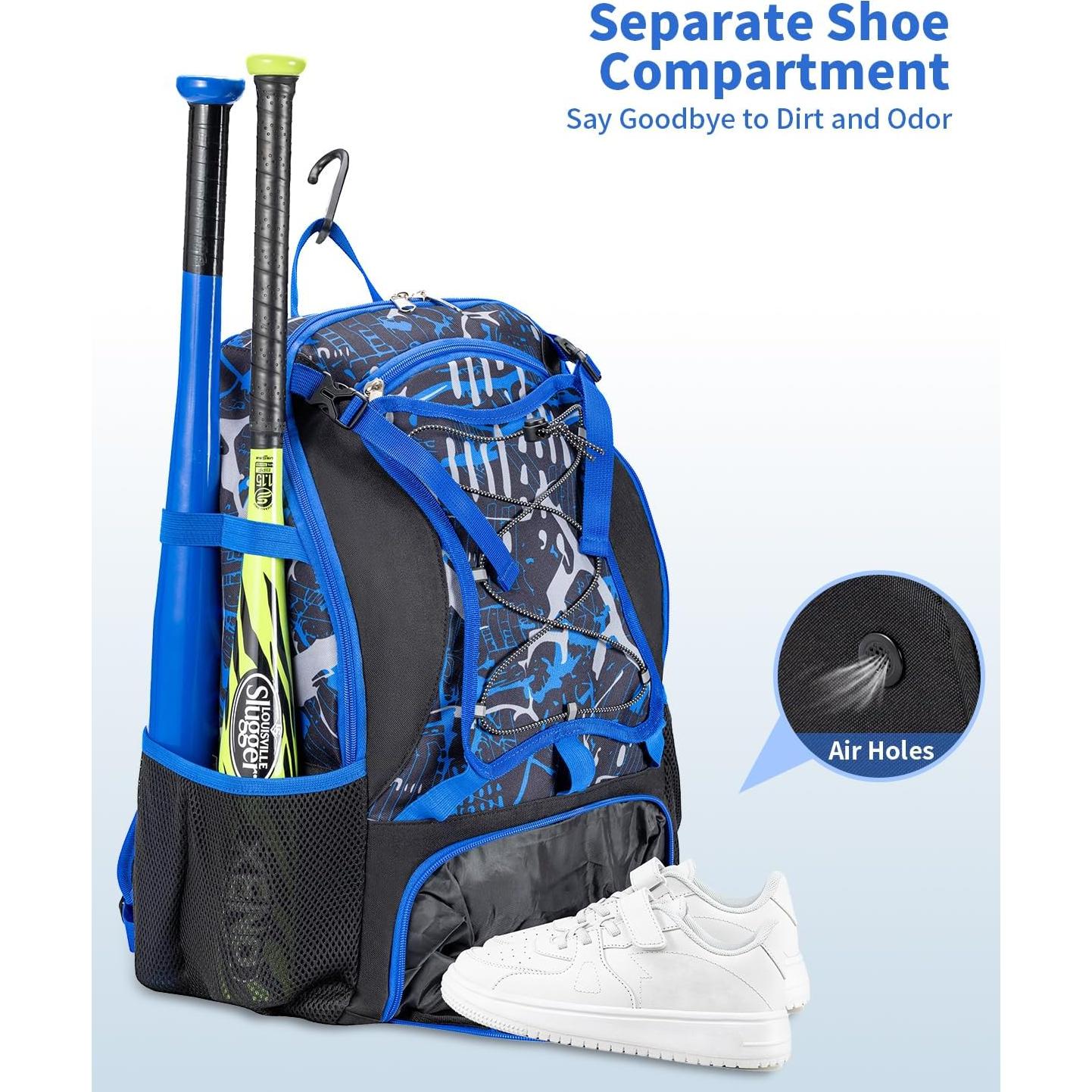 Mochila de Béisbol ADUSASA Jzy25121 Azul con Compartimentos