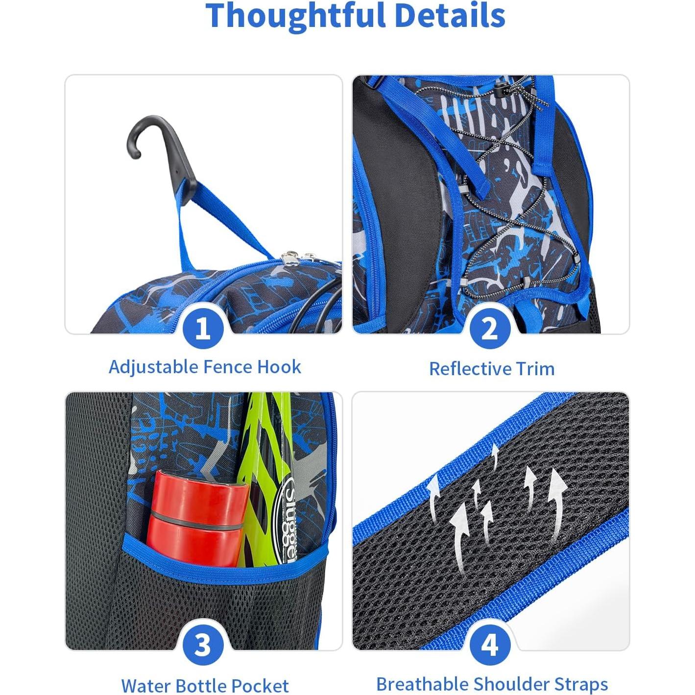 Mochila de Béisbol ADUSASA Jzy25121 Azul con Compartimentos