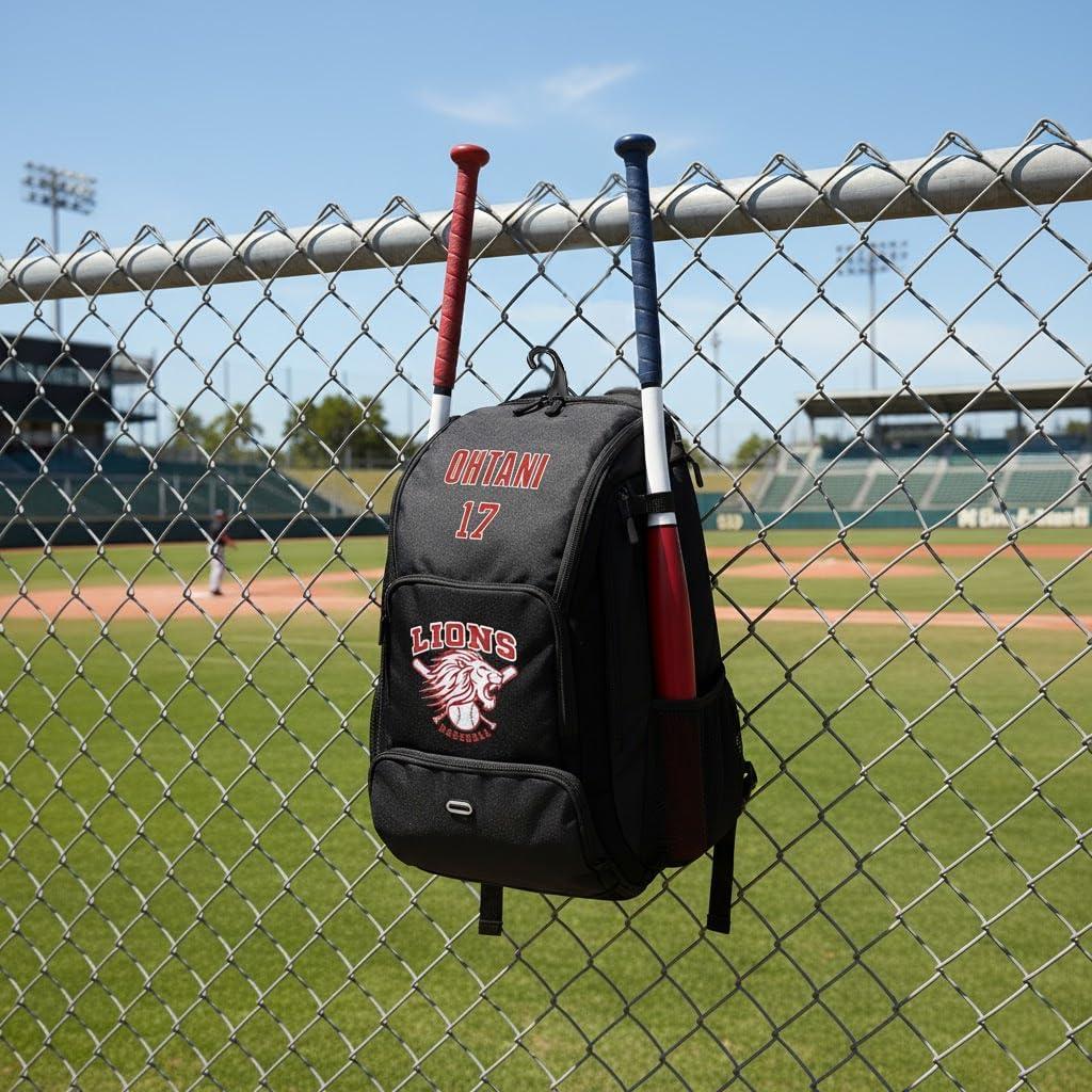 Mochila de béisbol Claycosports personalizada 21.5" x 13.5"