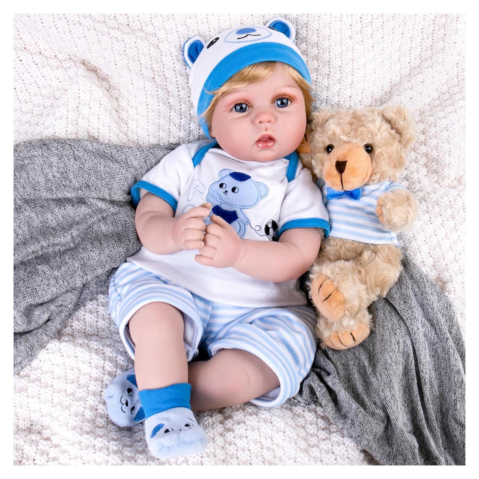 Muñeco Reborn Aori 22 Pulgadas Realista con Accesorios