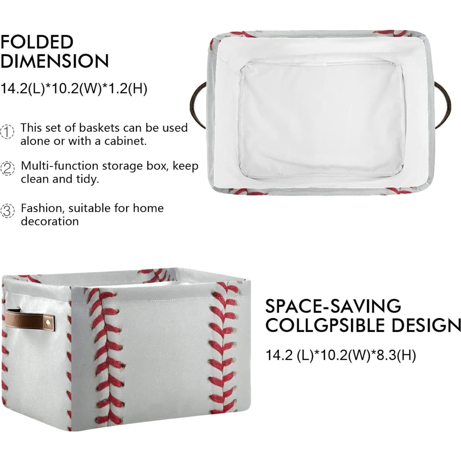 Cesta de Almacenamiento Plegable Oxford 38x28x24 cm - 25.6L