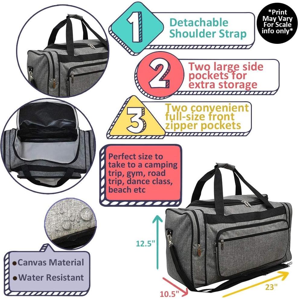 Bolsa de Viaje de Lona NGIL 23" con Estampado de Béisbol