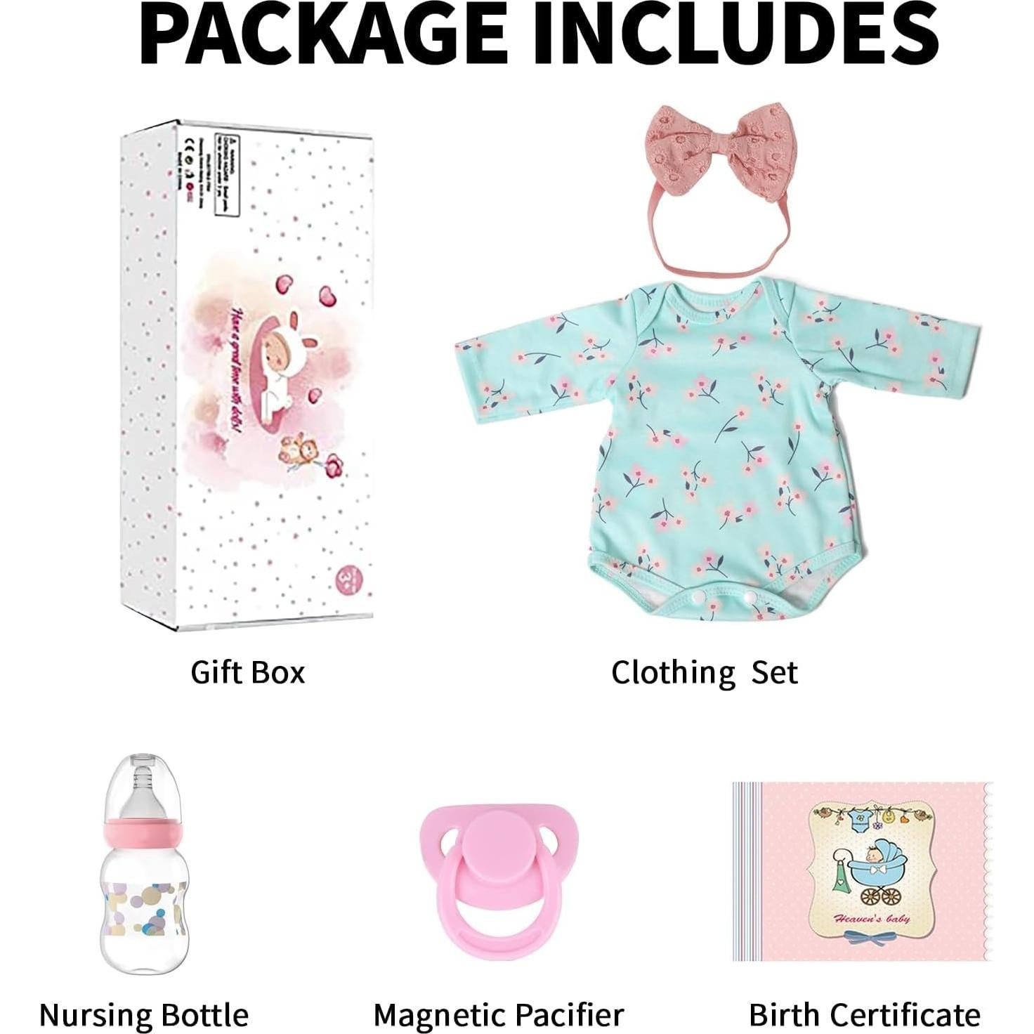 Muñeca de bebé renacido SCOM Felicia 43 cm realista