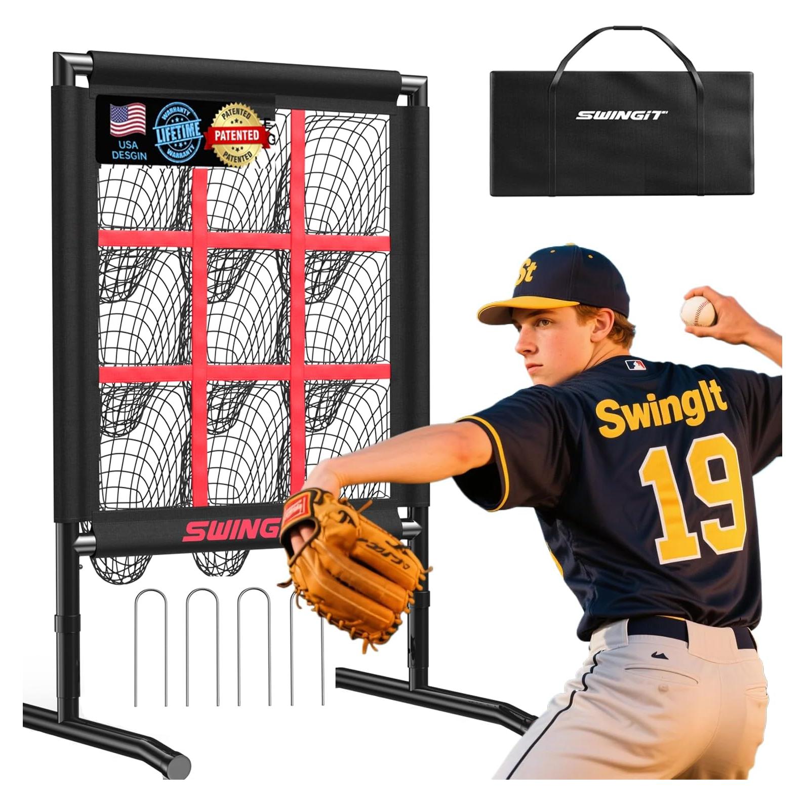 Red de Lanzamiento de Béisbol SwingIt 9 Huecos Ajustable