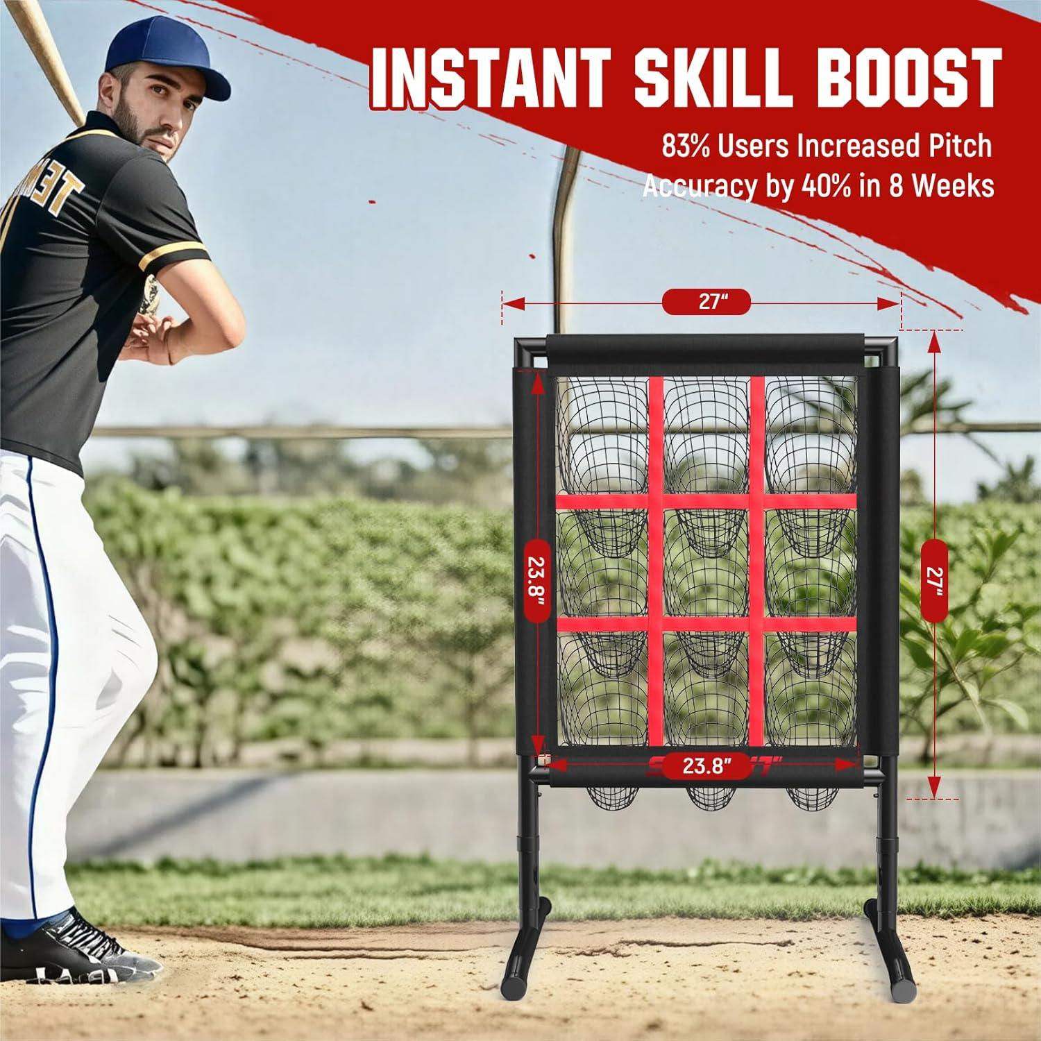 Red de Lanzamiento de Béisbol SwingIt 9 Huecos Ajustable