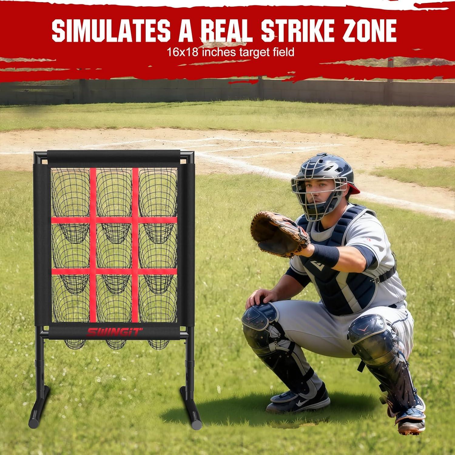 Red de Lanzamiento de Béisbol SwingIt 9 Huecos Ajustable