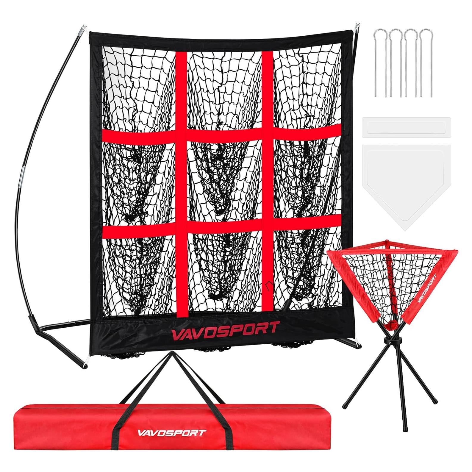 Conjunto de Red de Lanzamiento VAVOSPORT para Béisbol y Softbol