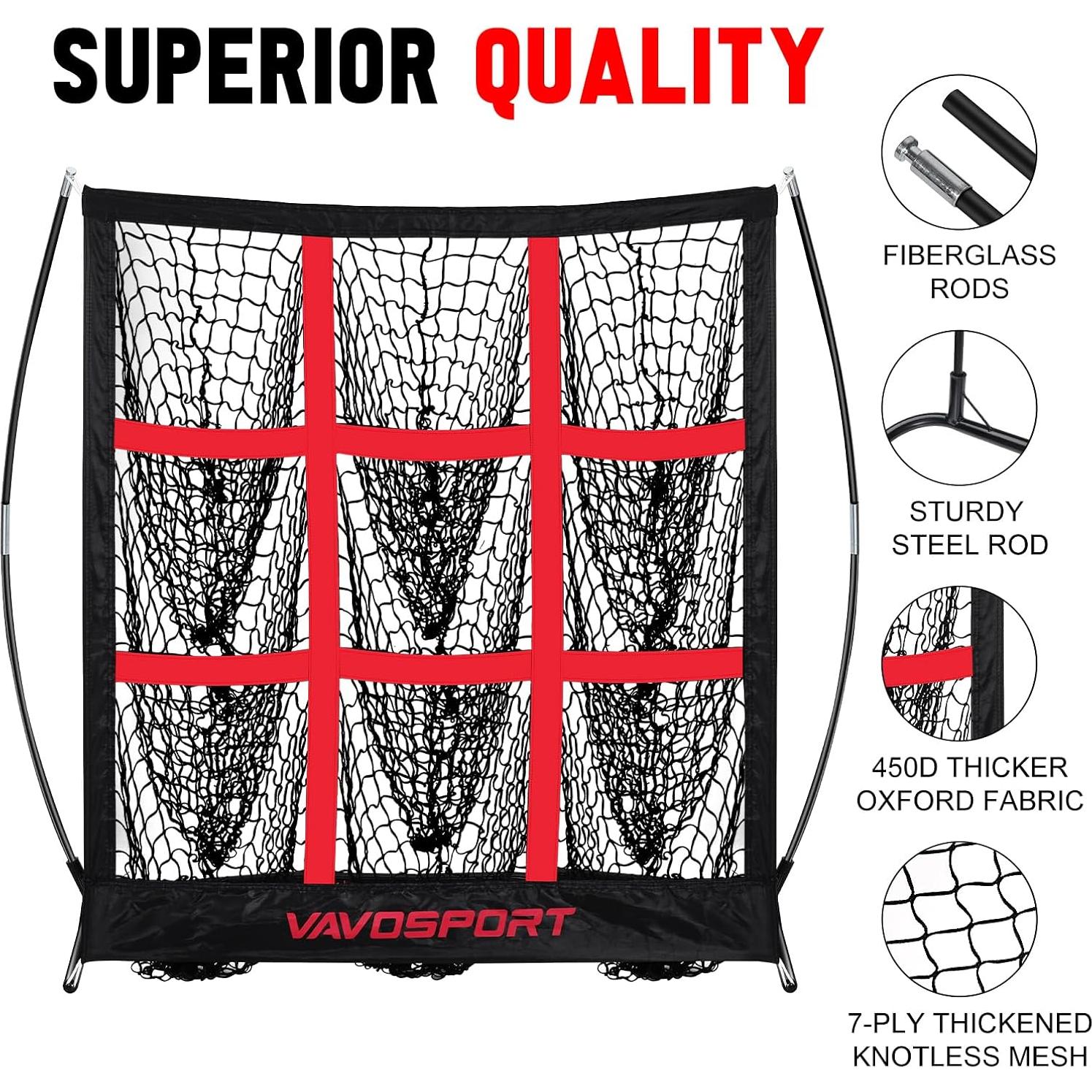 Conjunto de Red de Lanzamiento VAVOSPORT para Béisbol y Softbol