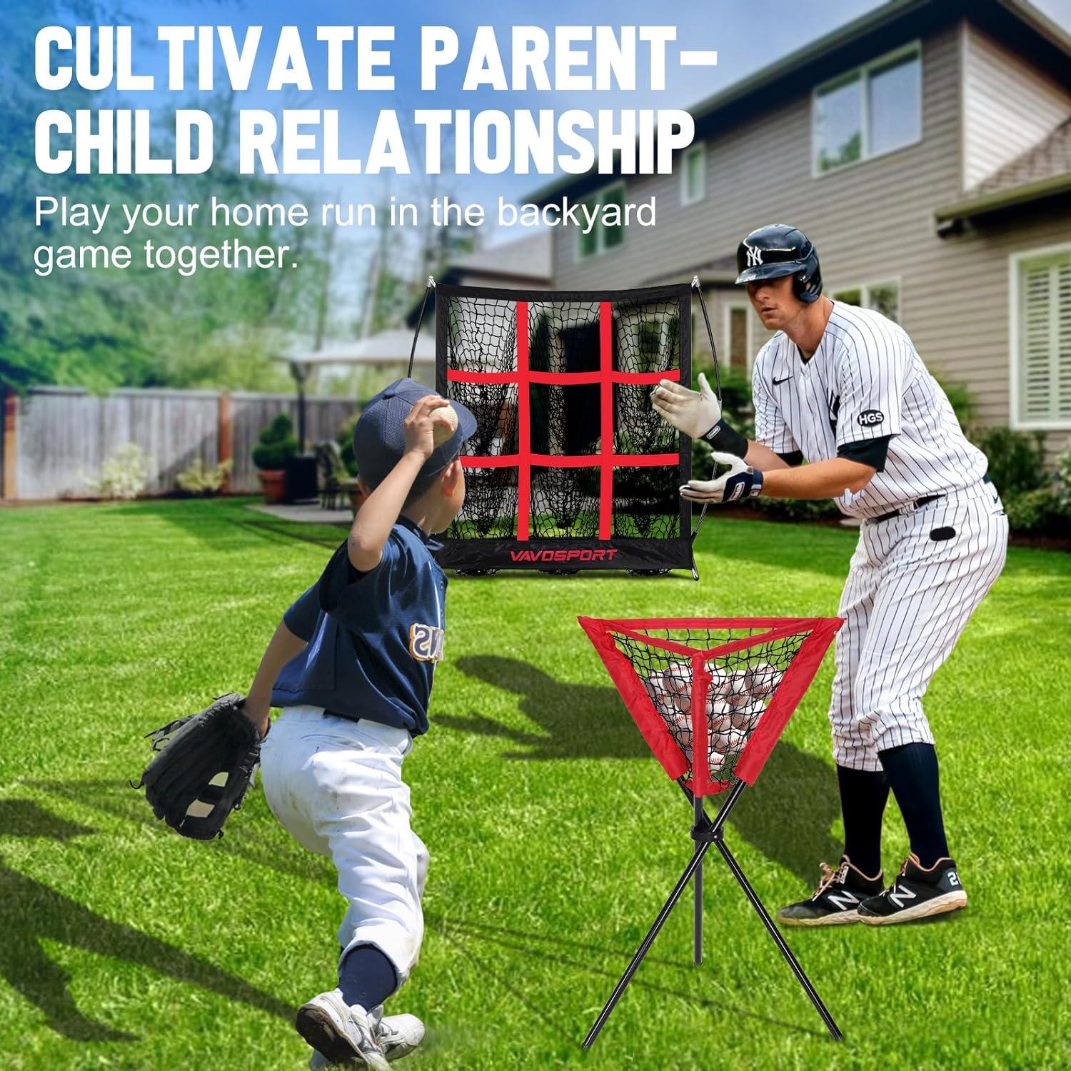 Conjunto de Red de Lanzamiento VAVOSPORT para Béisbol y Softbol