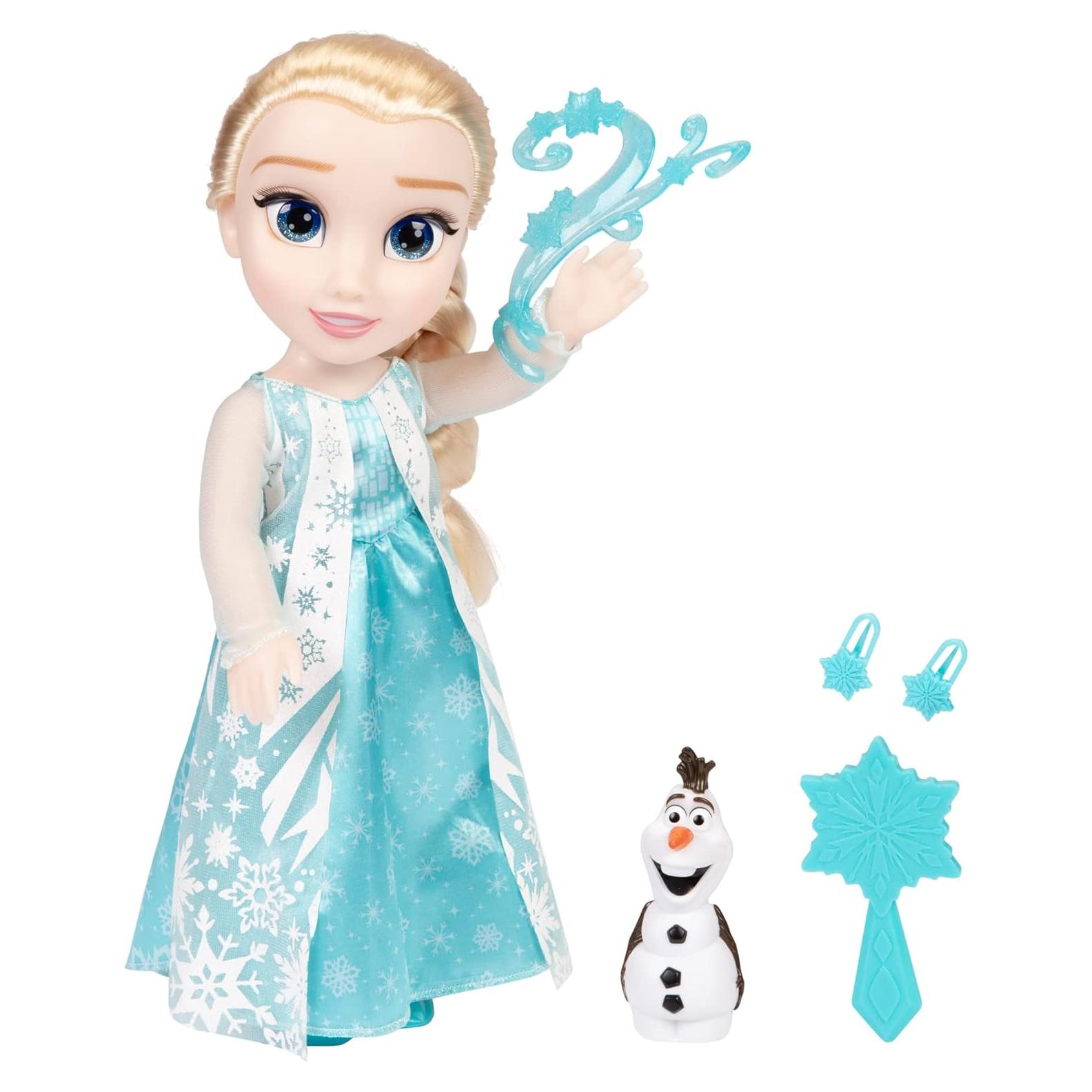 Muñeca Elsa Cantante Disney Frozen con Olaf y Accesorios