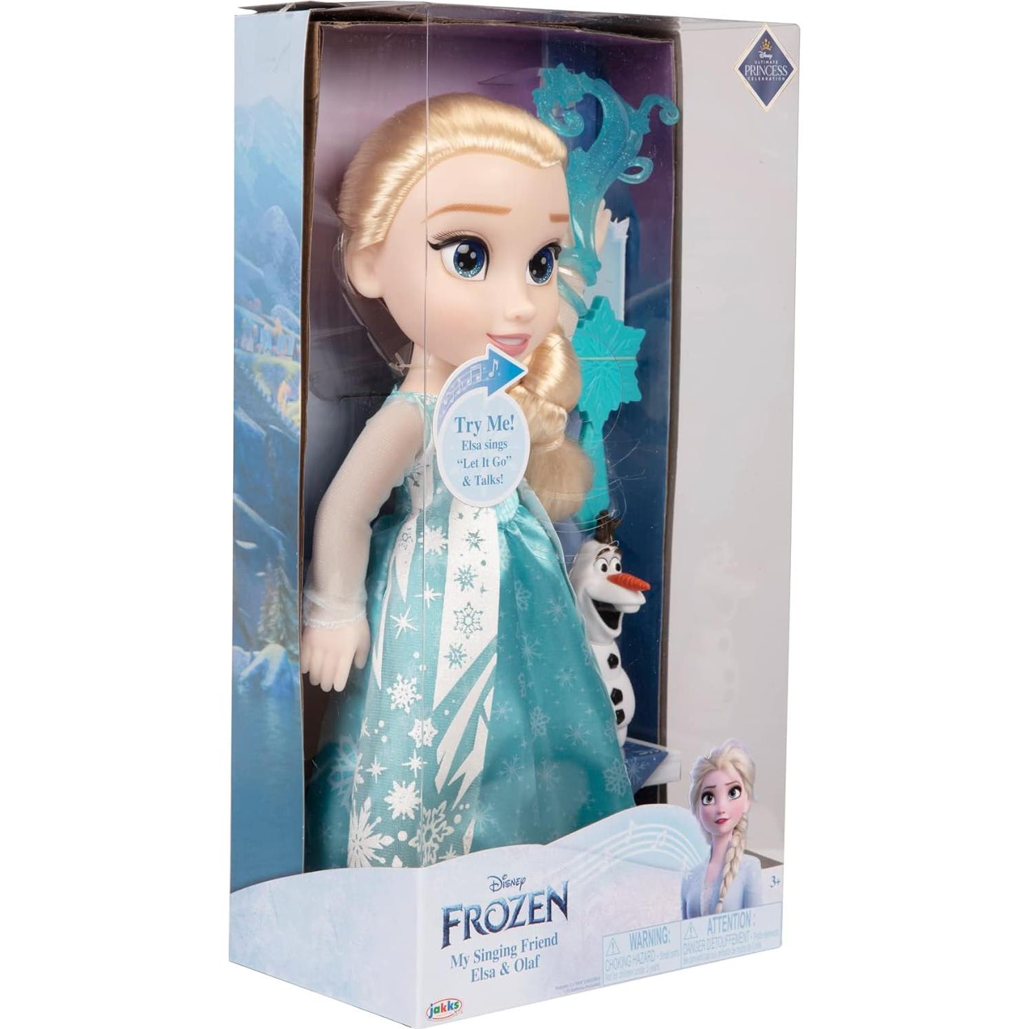 Muñeca Elsa Cantante Disney Frozen con Olaf y Accesorios