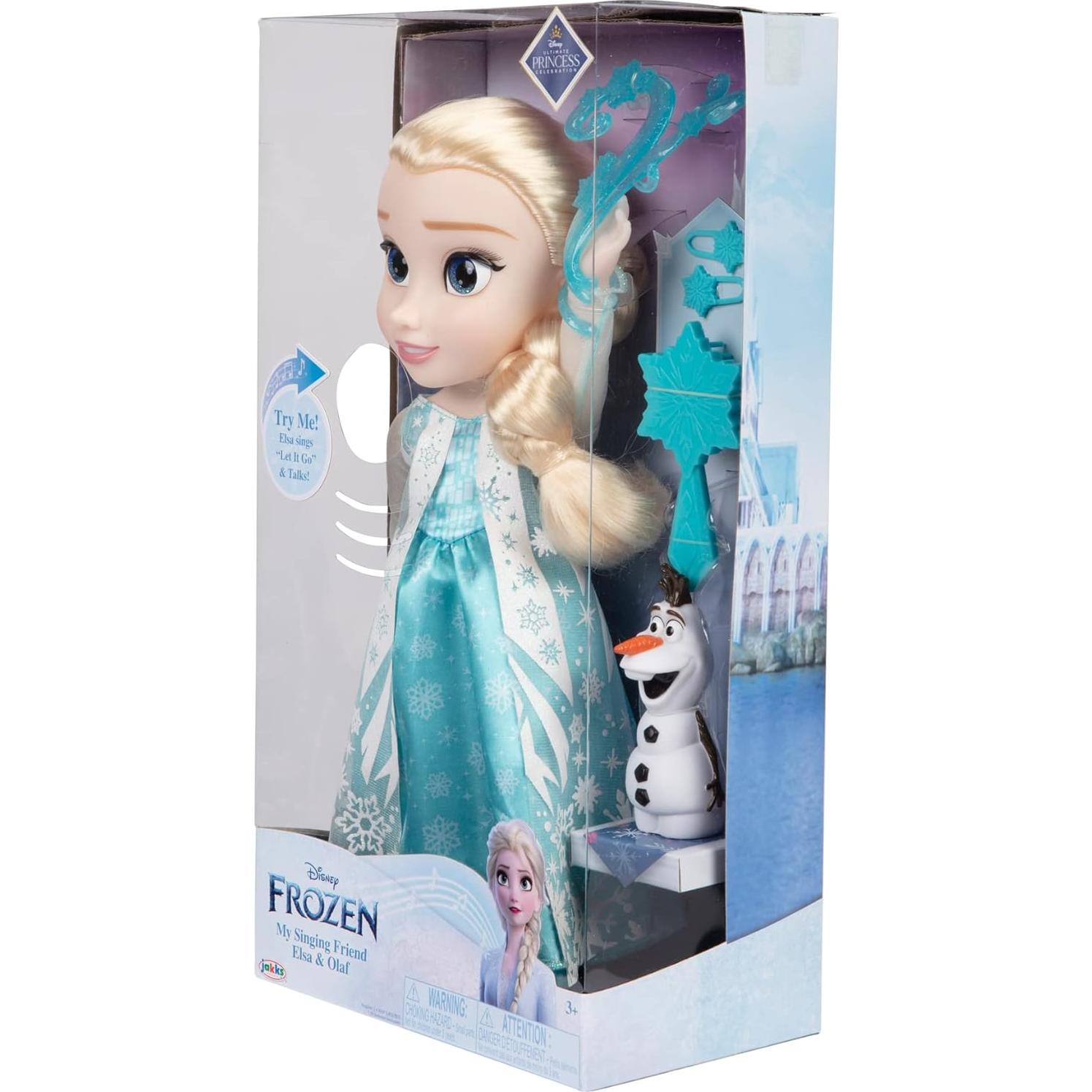 Muñeca Elsa Cantante Disney Frozen con Olaf y Accesorios