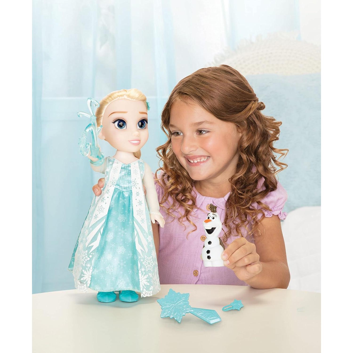 Muñeca Elsa Cantante Disney Frozen con Olaf y Accesorios