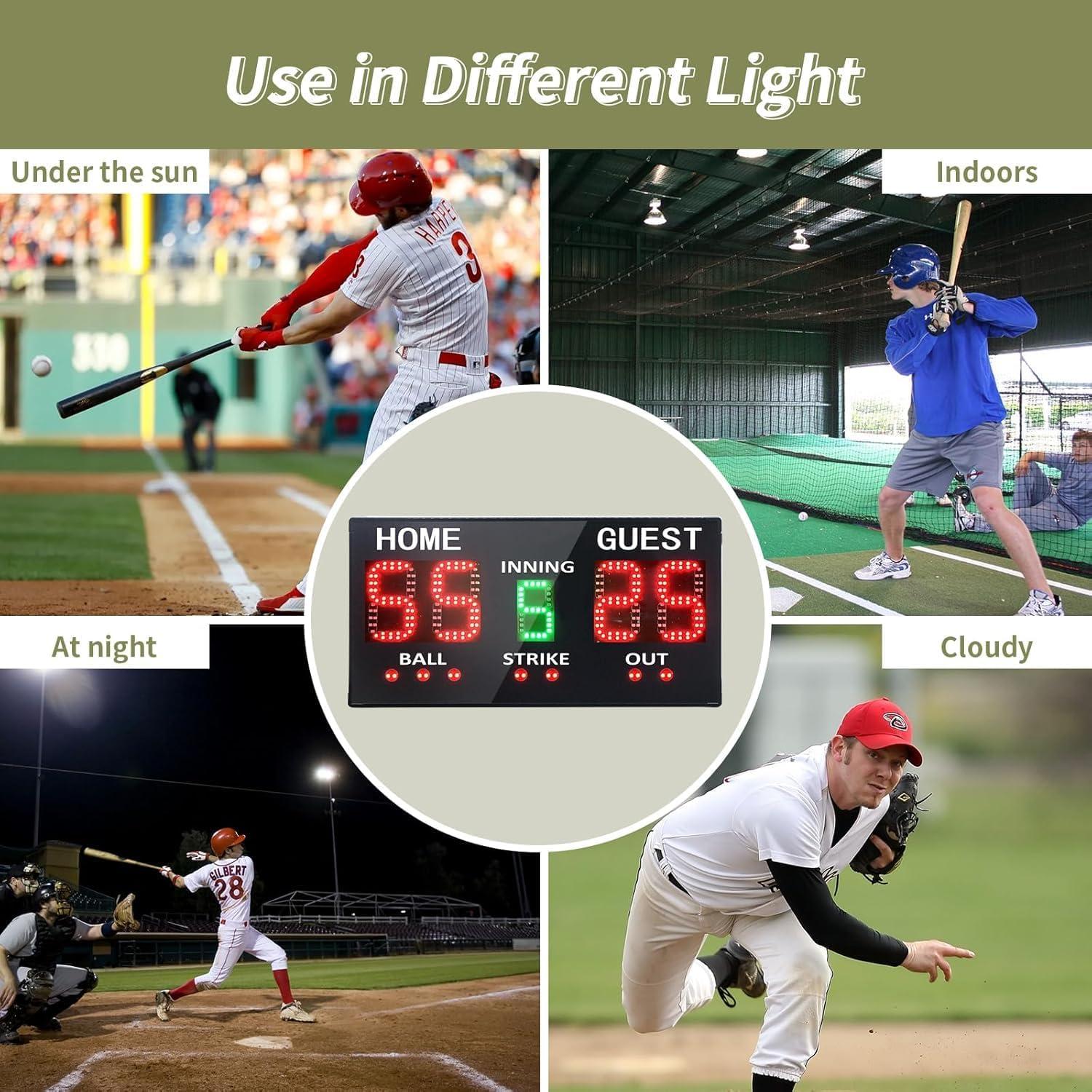Marcador Electrónico de Béisbol Ousmile YS-BSB Inalámbrico