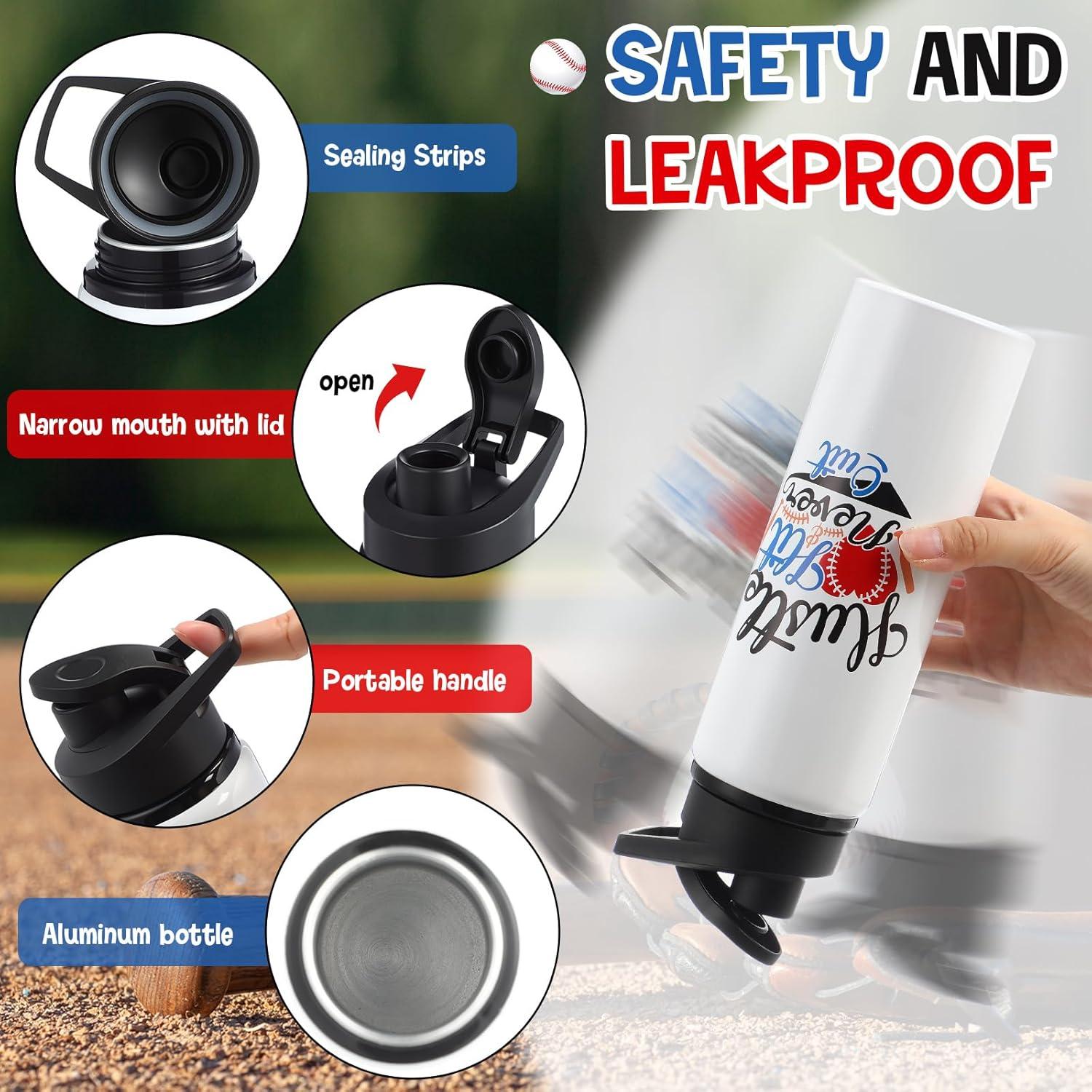 Hushee 12 Botellas de Agua de Aluminio 750 ml con Tapa a Prueba de Fugas