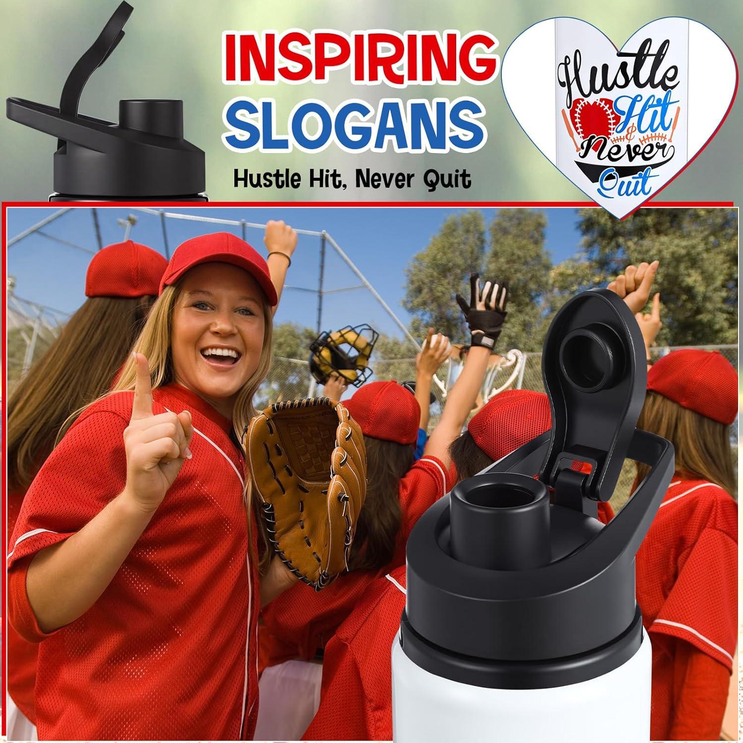 Hushee 12 Botellas de Agua de Aluminio 750 ml con Tapa a Prueba de Fugas