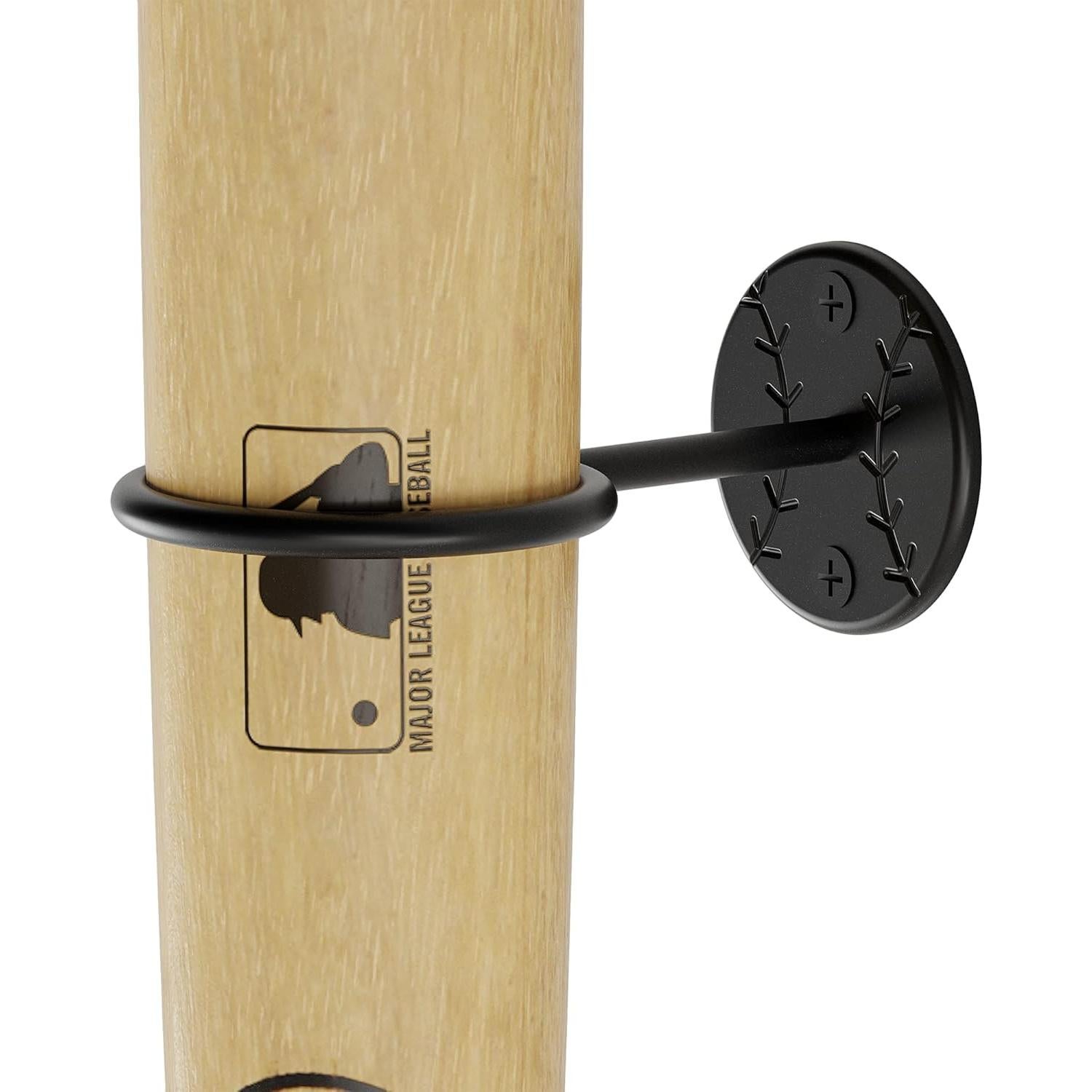 Soporte de Exhibición de Béisbol Wallniture Sporta - 3 Piezas de Acero Negro