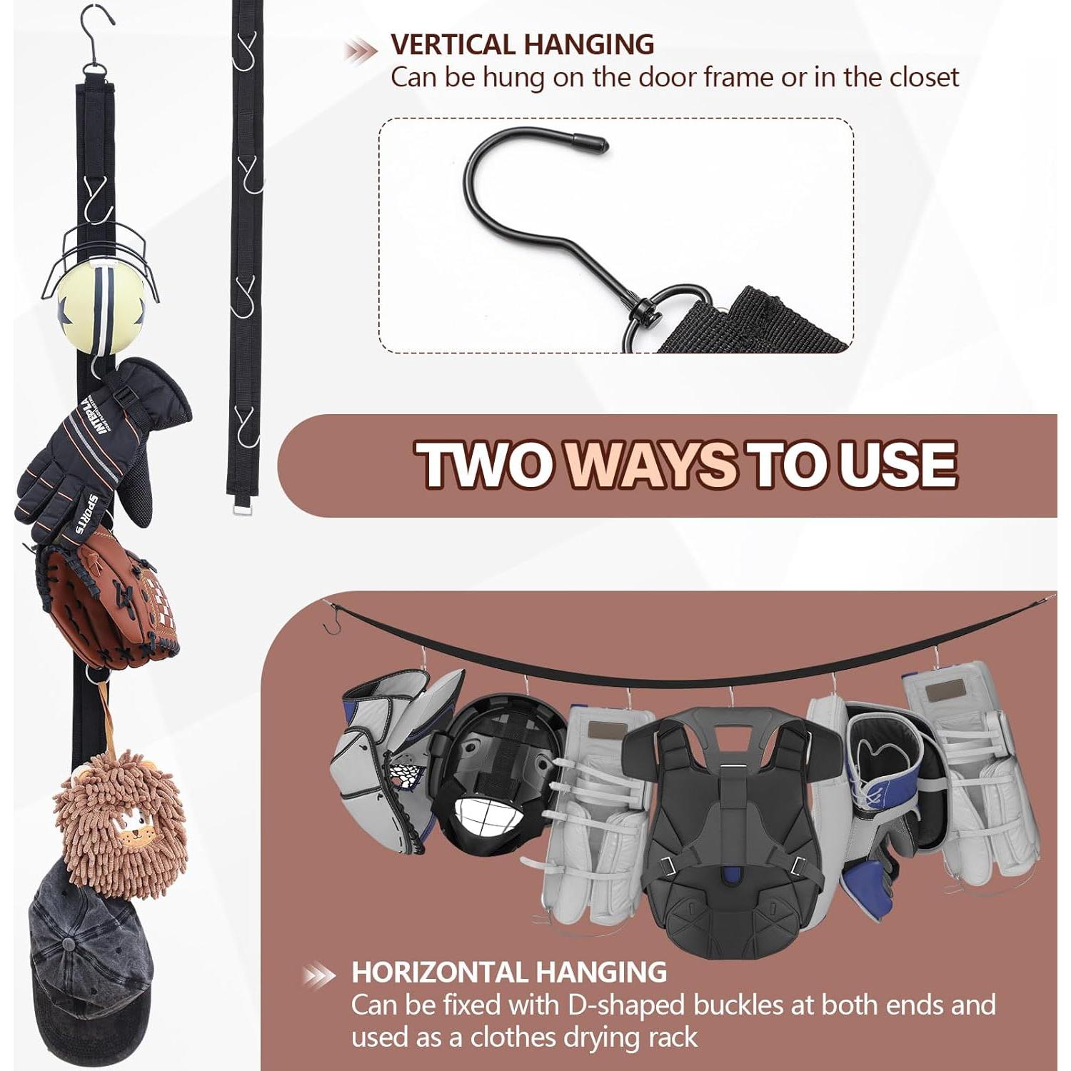 Soporte de Secado de Hockey Vincreem con 12 Ganchos Ajustables