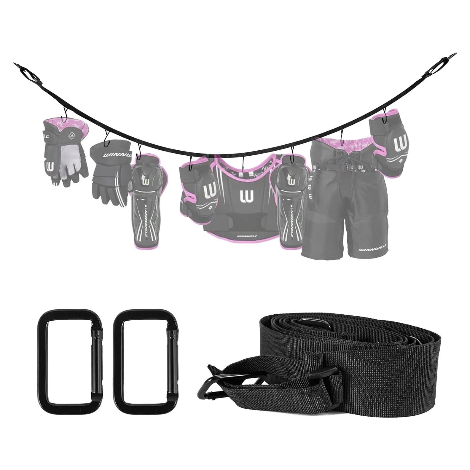 Soporte de Hockey Portátil JYSILIYH 147 cm con 2 Ganchos Ajustables