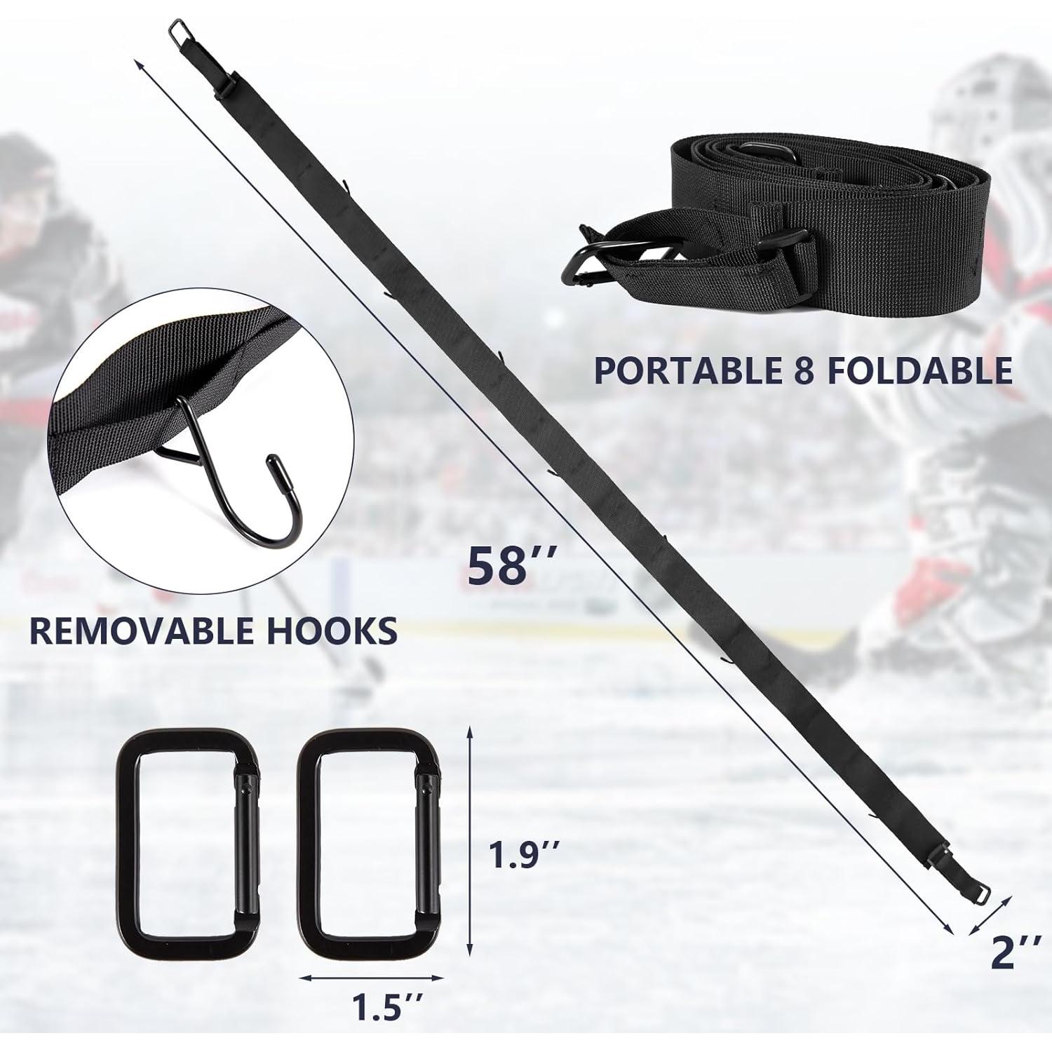 Soporte de Hockey Portátil JYSILIYH 147 cm con 2 Ganchos Ajustables