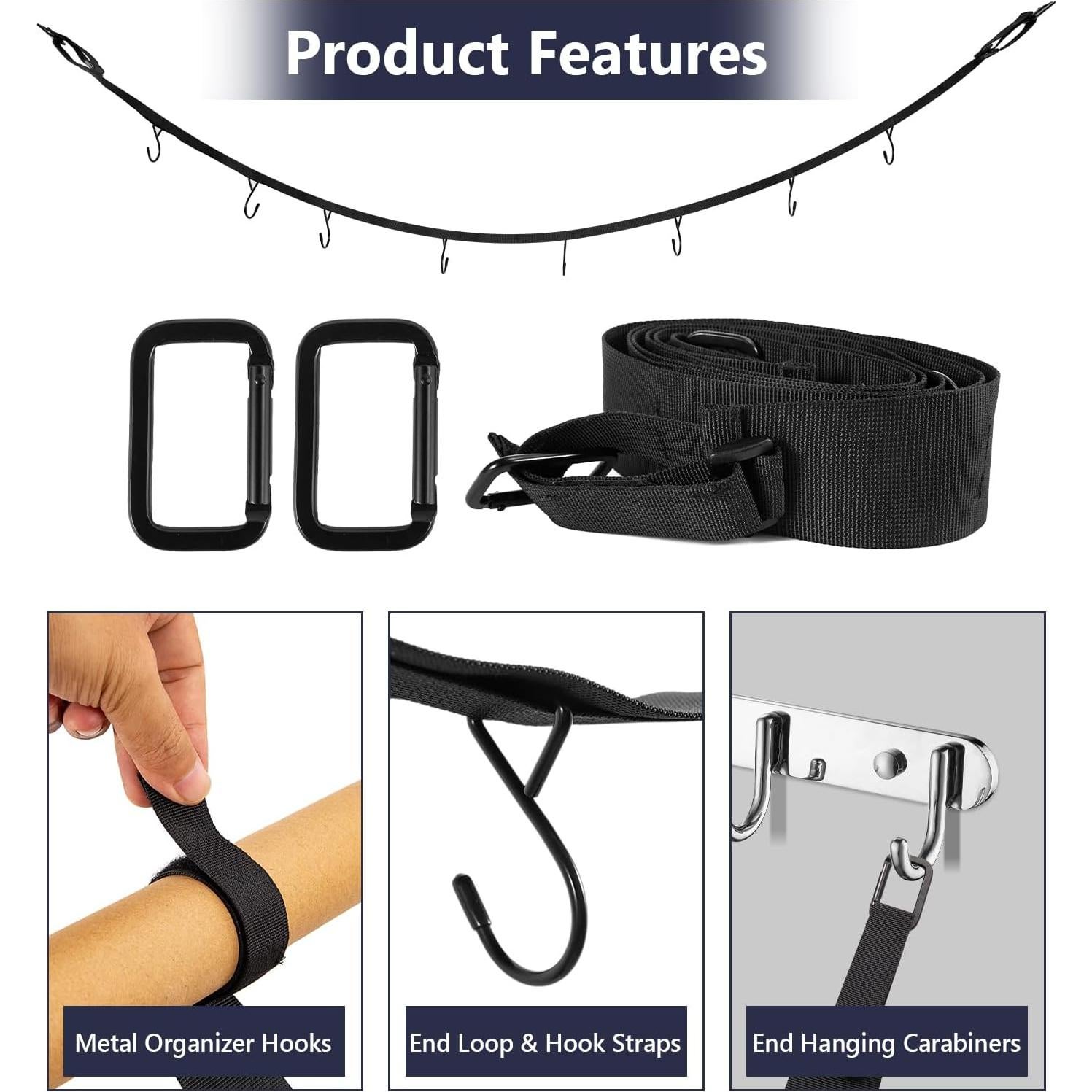 Soporte de Hockey Portátil JYSILIYH 147 cm con 2 Ganchos Ajustables