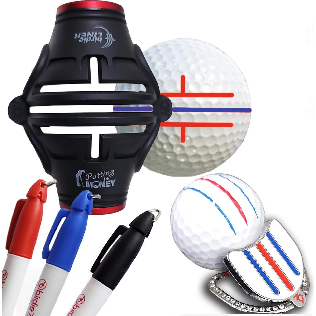 Kit de Marcadores de Pelotas de Golf Birdie79 - Triple Línea 360°
