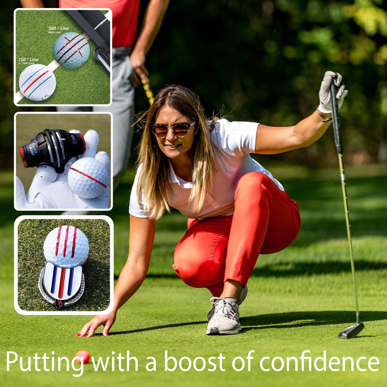 Kit de Marcadores de Pelotas de Golf Birdie79 - Triple Línea 360°