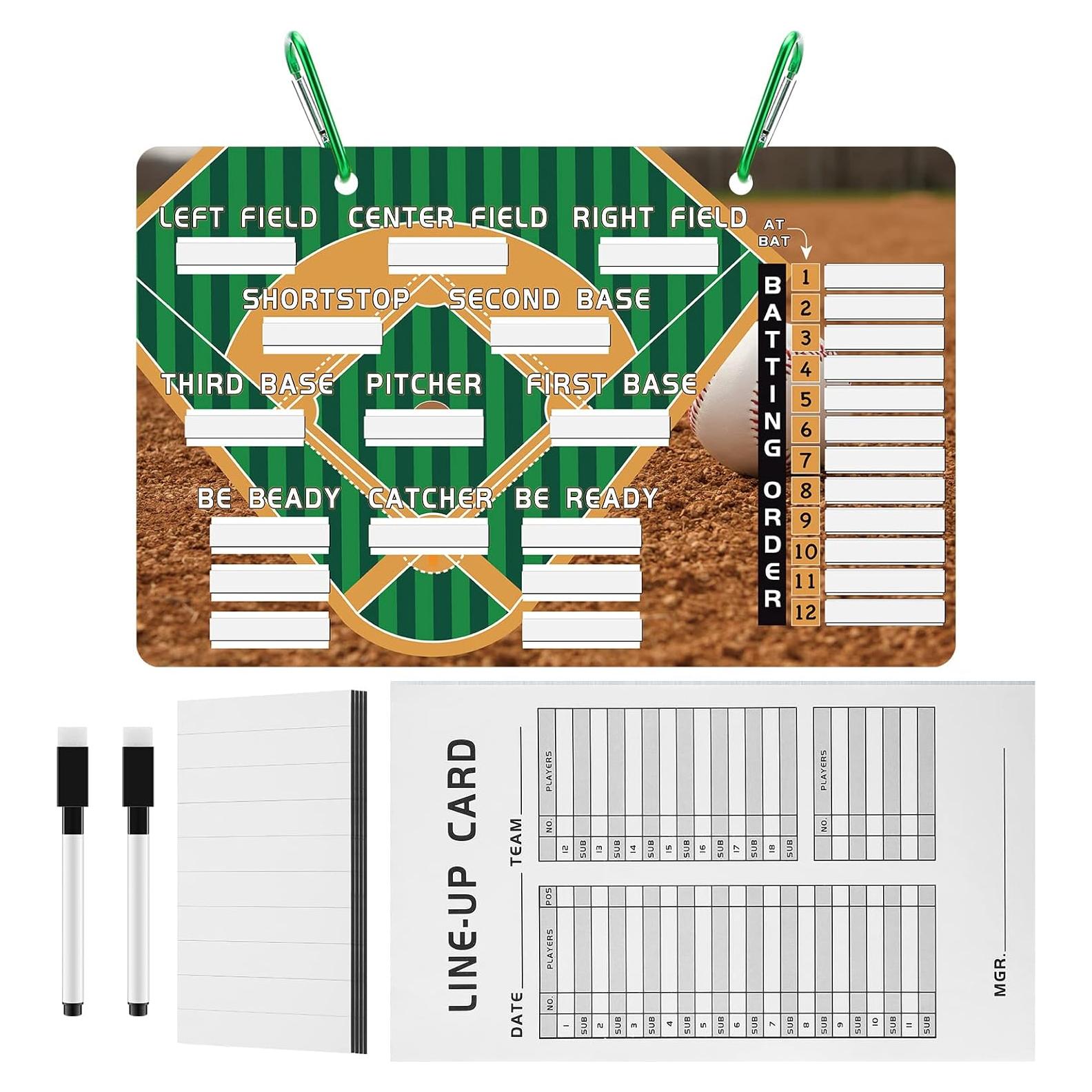 Tablero de Alineación de Béisbol Wettarn con 100 Hojas y Marcadores