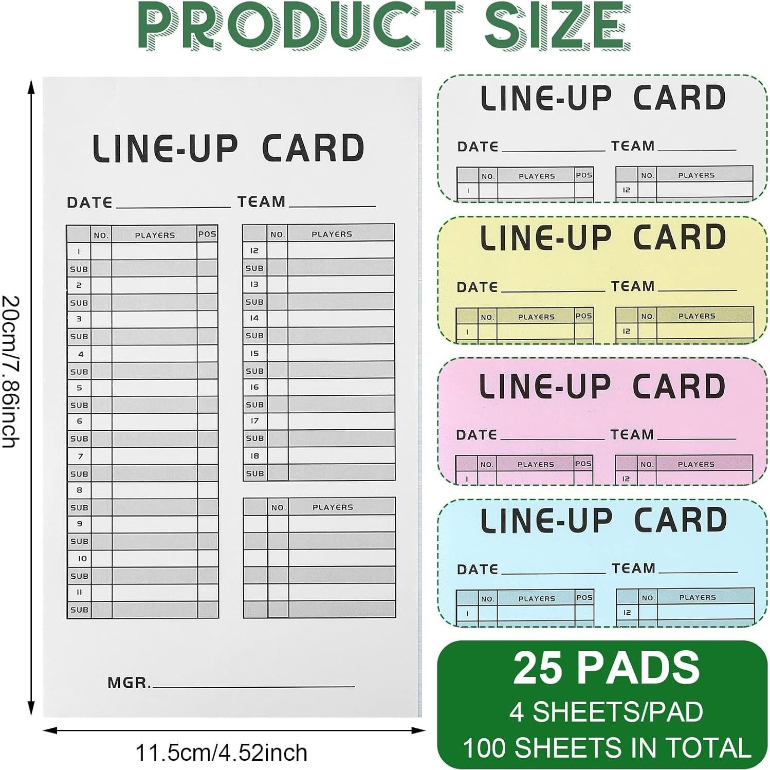 Tablero de Alineación de Béisbol Wettarn con 100 Hojas y Marcadores
