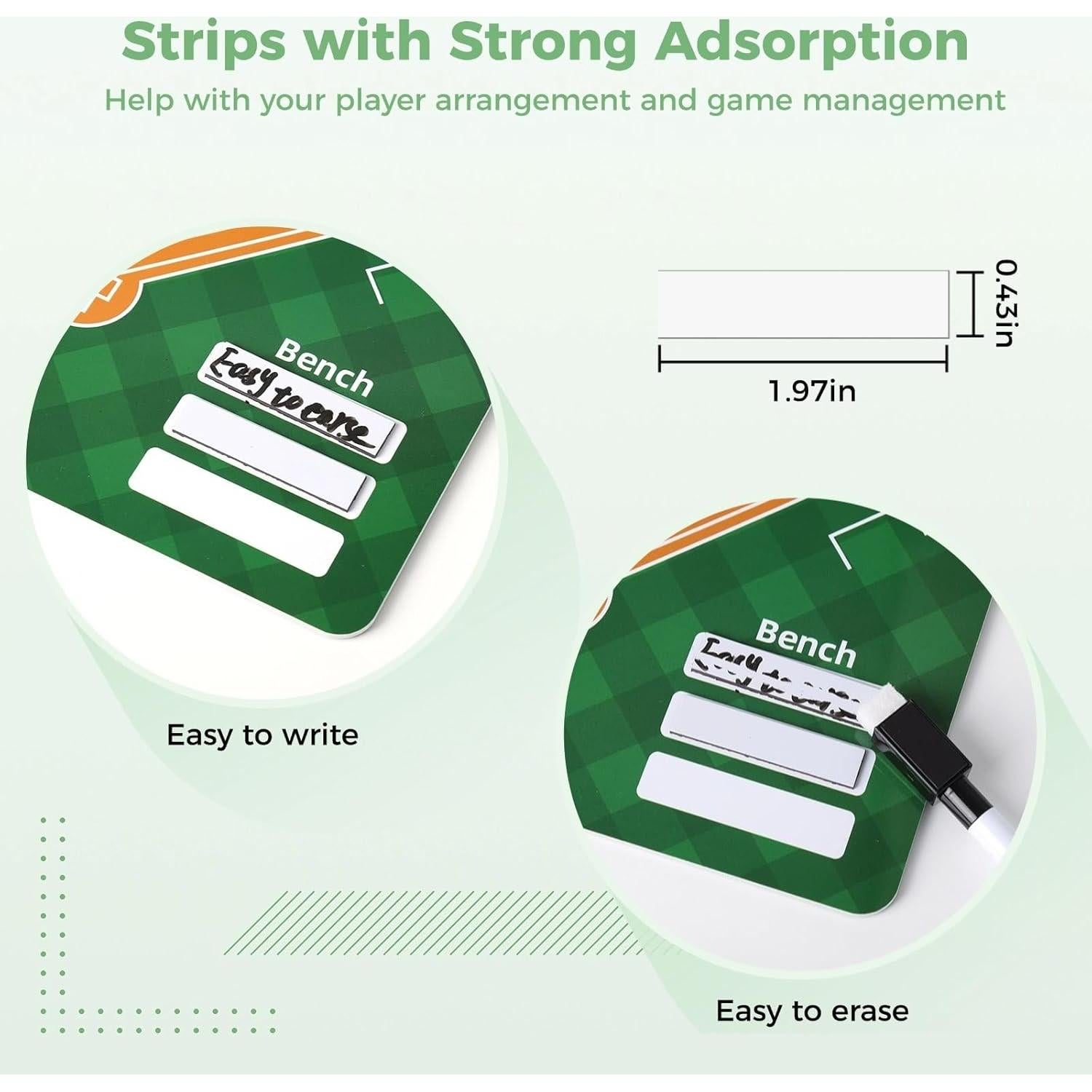 Tablero de Alineación de Béisbol Genérico Doble Cara 32x28 cm