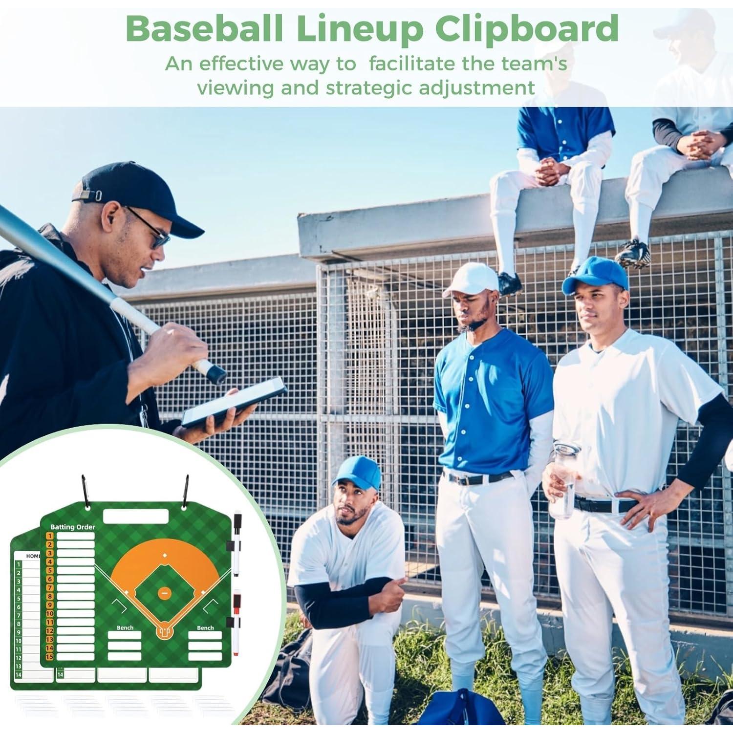 Tablero de Alineación de Béisbol Genérico Doble Cara 32x28 cm