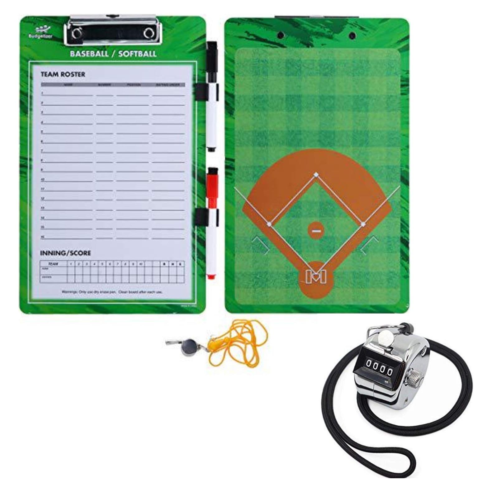 Pizarra Entrenador Béisbol Budgetizer Doble Cara con Contador