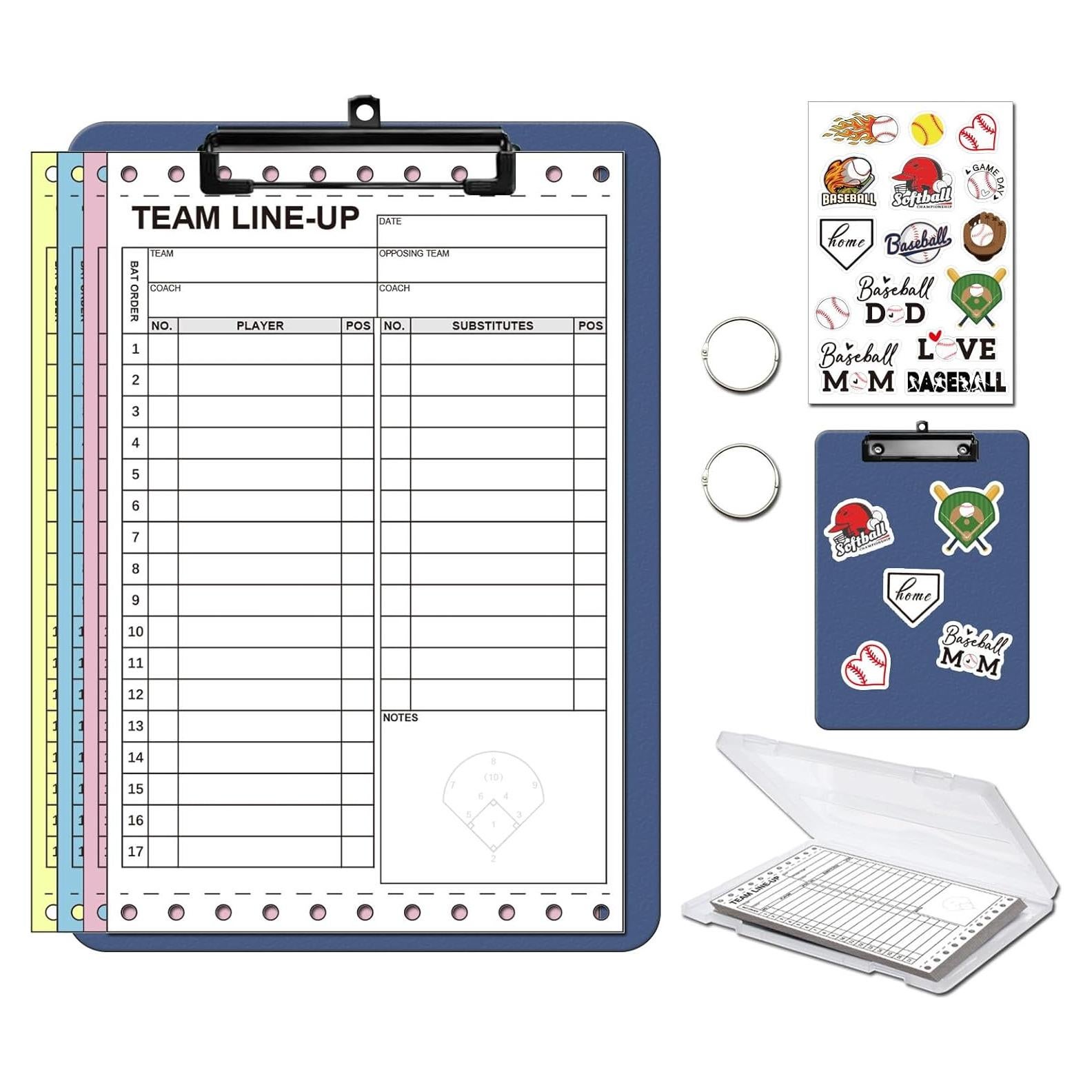 Tarjetas de Alineación para Béisbol y Softbol Genérico - 35 Juegos