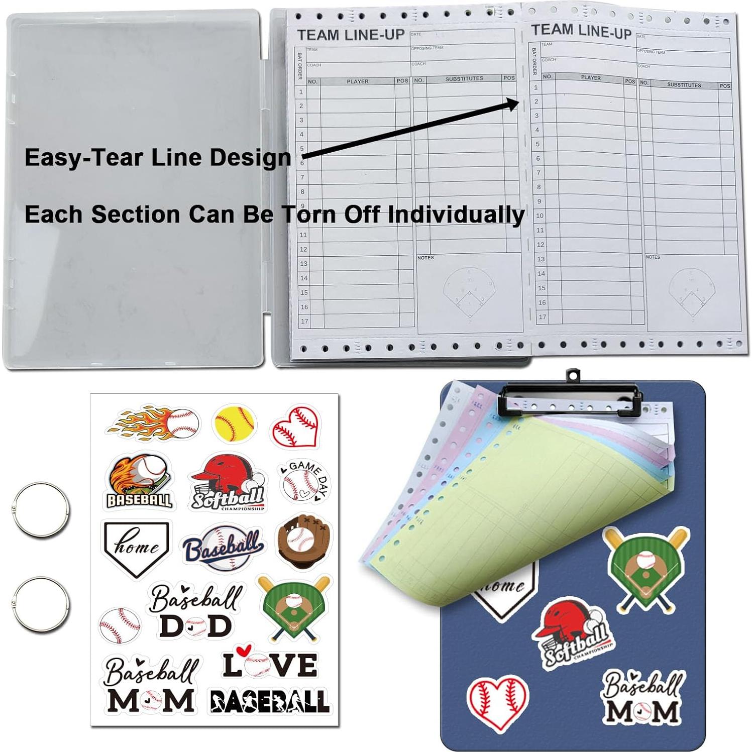 Tarjetas de Alineación para Béisbol y Softbol Genérico - 35 Juegos