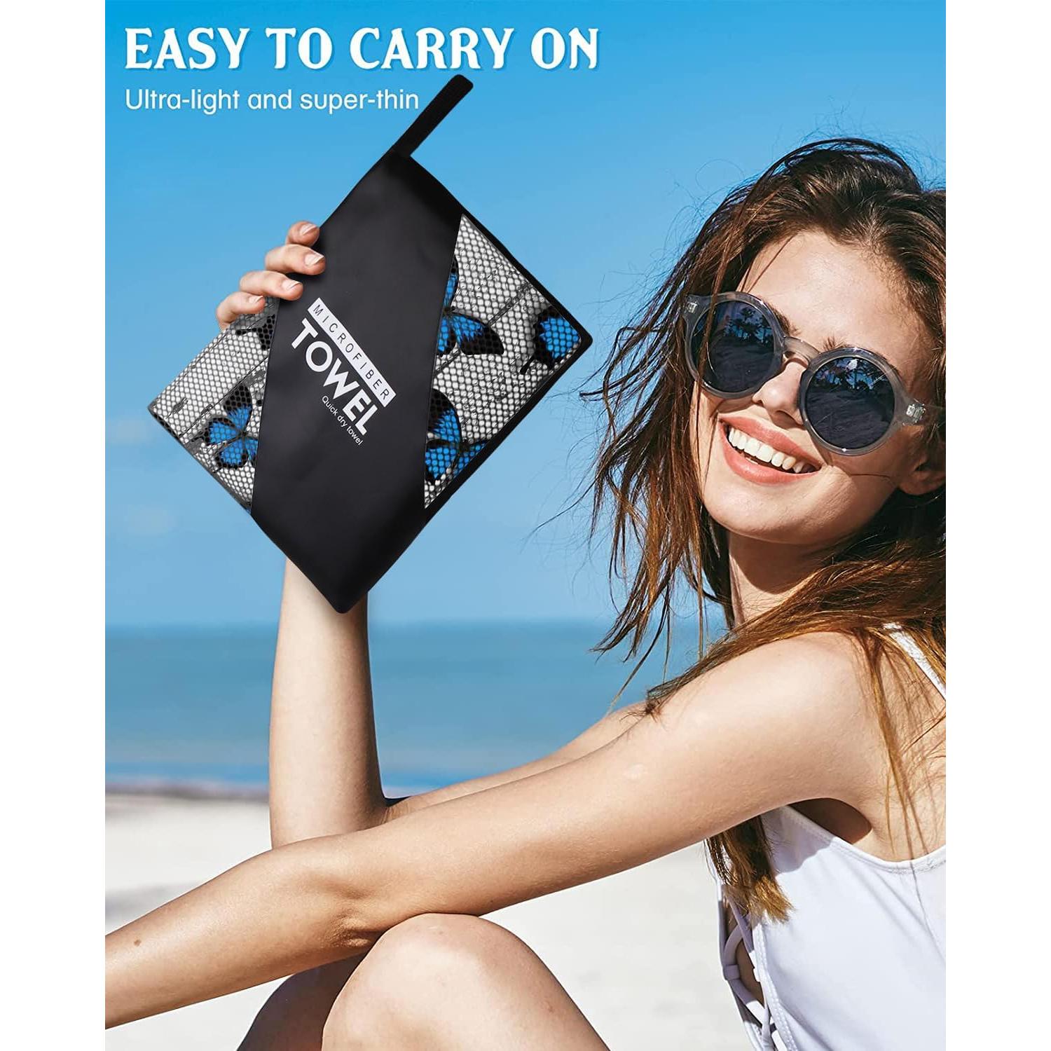 Toalla de Playa Rstick Mariposa 91x182 cm Secado Rápido