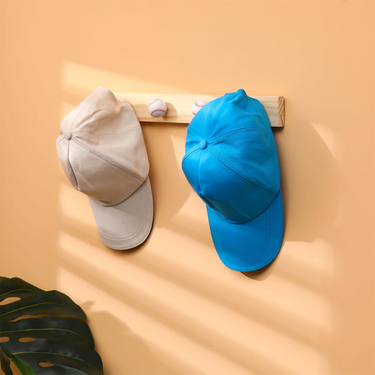 Estantes de Madera Leinuosen 2 Pcs Ganchos de Béisbol 40x5cm