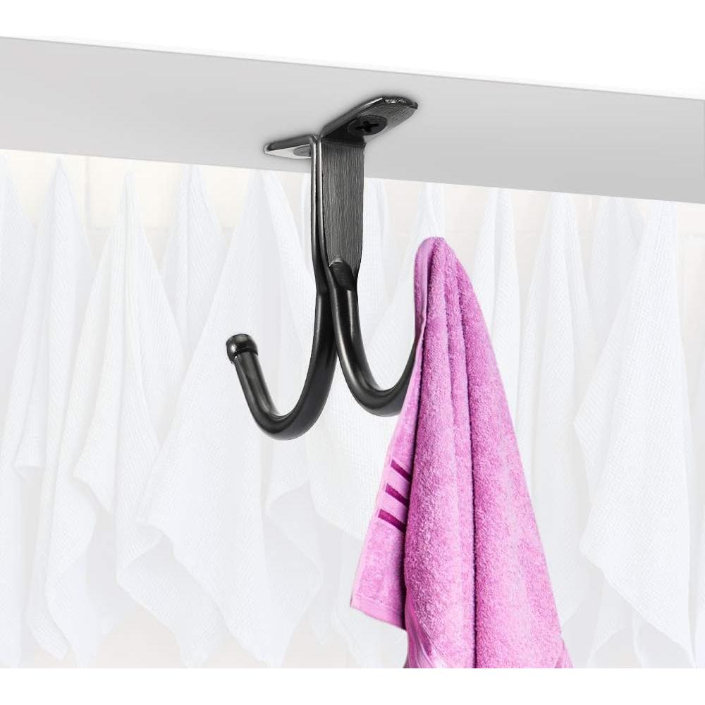 Ganchos de Techo Doble Punta Picowe - 6 Pcs Negro Hierro