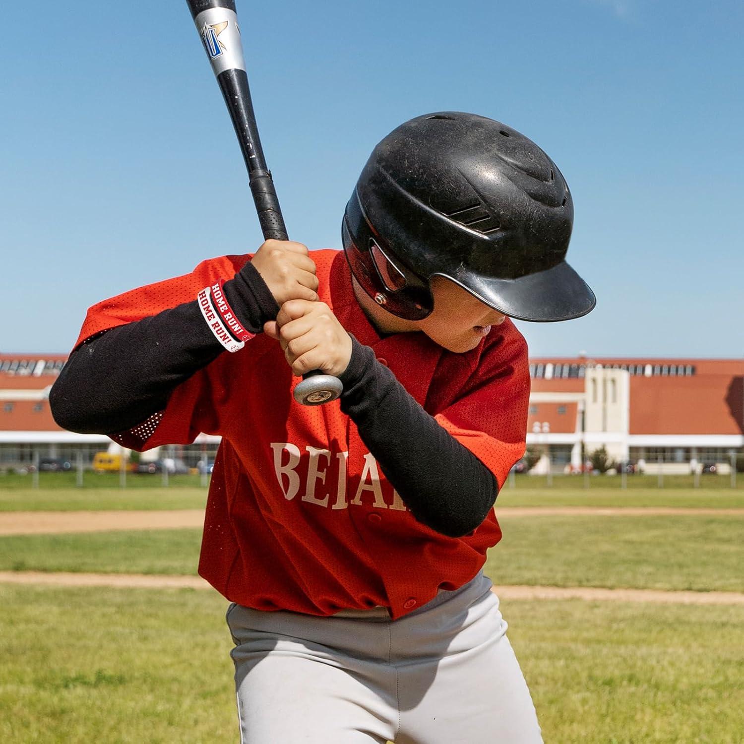 36 Pulseras de Silicona de Béisbol JarThenaAMCS - Rojo, Azul, Blanco