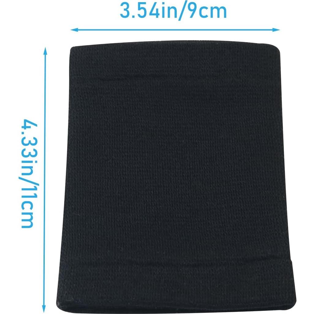 2 Pares Muñequera Soporte Elástico Nylon WHYHKJ 8x10cm Negro