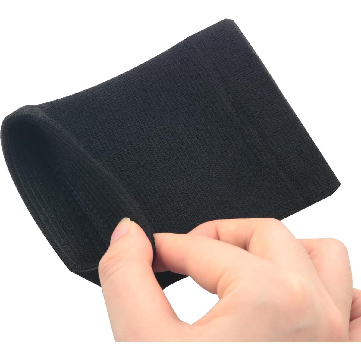 2 Pares Muñequera Soporte Elástico Nylon WHYHKJ 8x10cm Negro