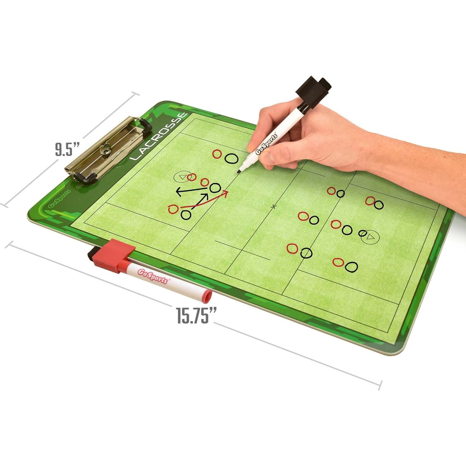 Tablero de Entrenador GoSports Lacrosse Borrado en Seco 40.6x24.1cm