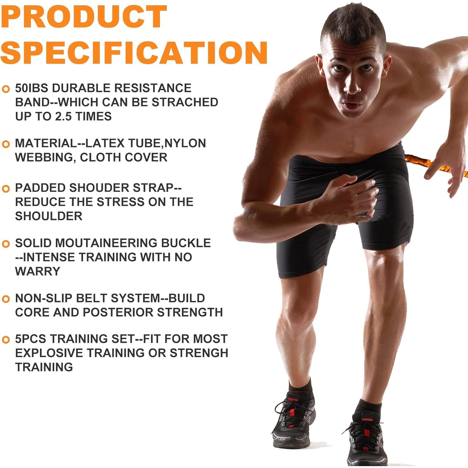 Conjunto de Entrenamiento OYINDIZ Resistencia 2.01m 50lbs Ajustable