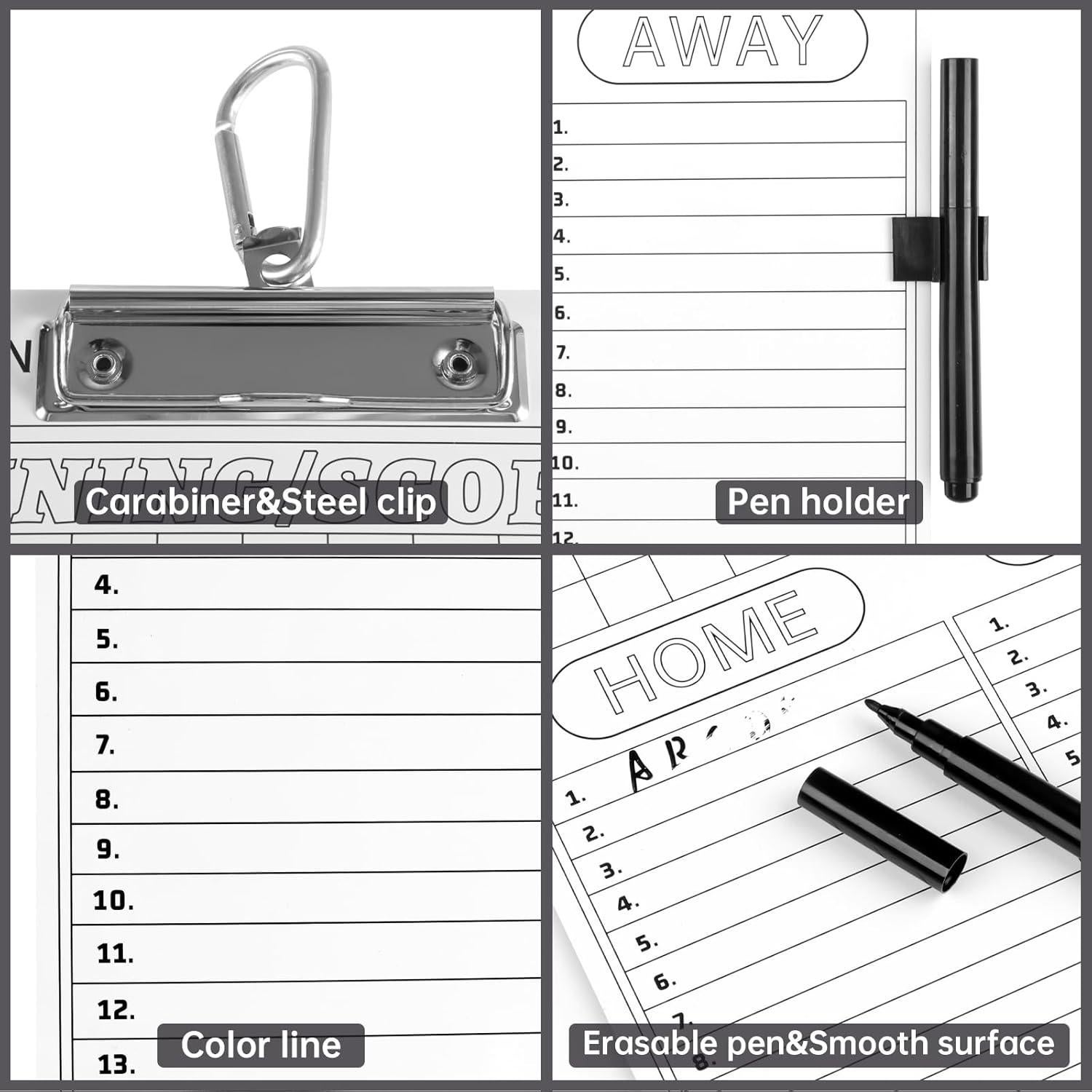 Pizarra de Entrenador de Béisbol Doble Cara HIGHRAZON 35.56x22.86cm