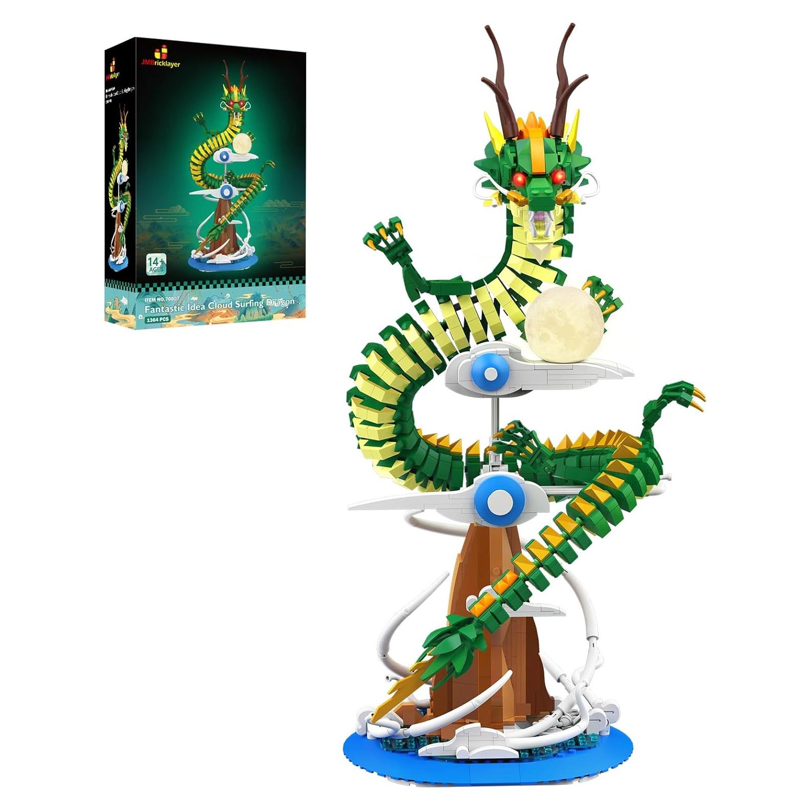 JMBricklayer Dragón 70007 1364 Piezas Juguete de Construcción