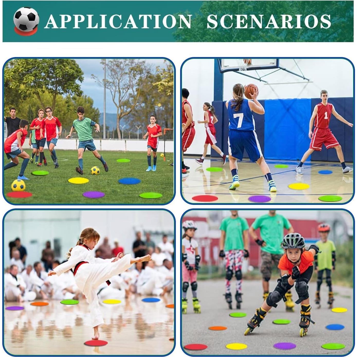 Marcador de Agilidad Antideslizante ILAZR 9 Piezas 23 cm