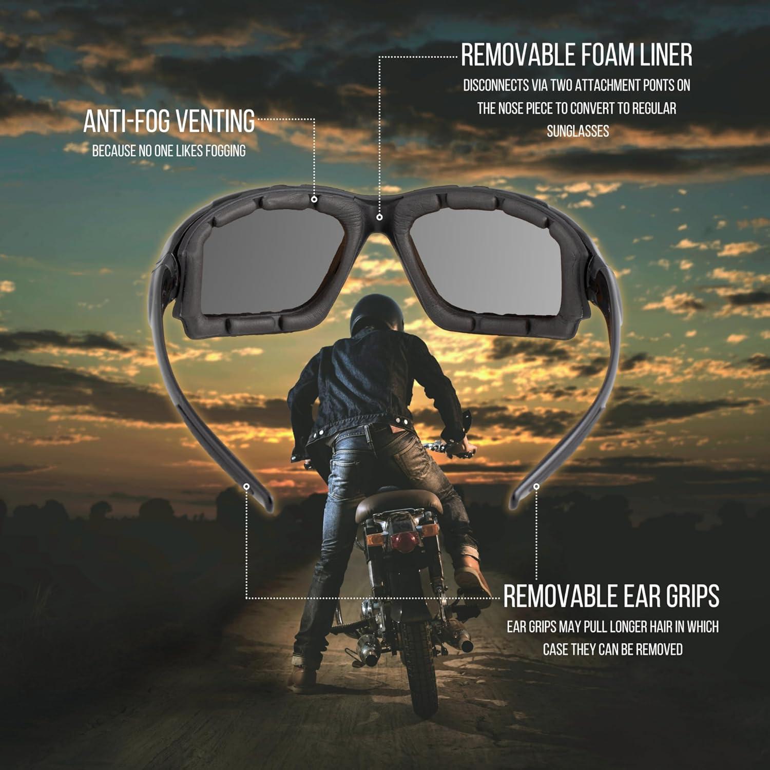 Gafas de sol envolventes WYND Blocker UV400 para moto