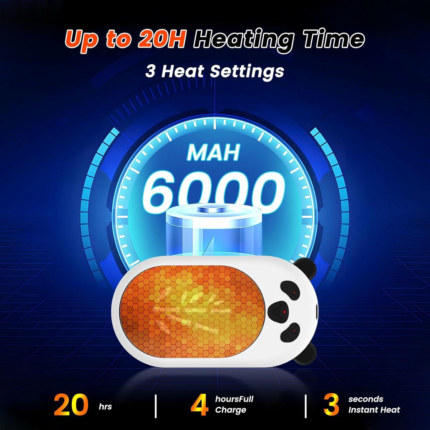 Calentador de Manos Recargable Aussido HD-PD 6000mAh 20h